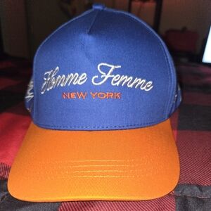 Homme Femme New York Blue and Orange Cap